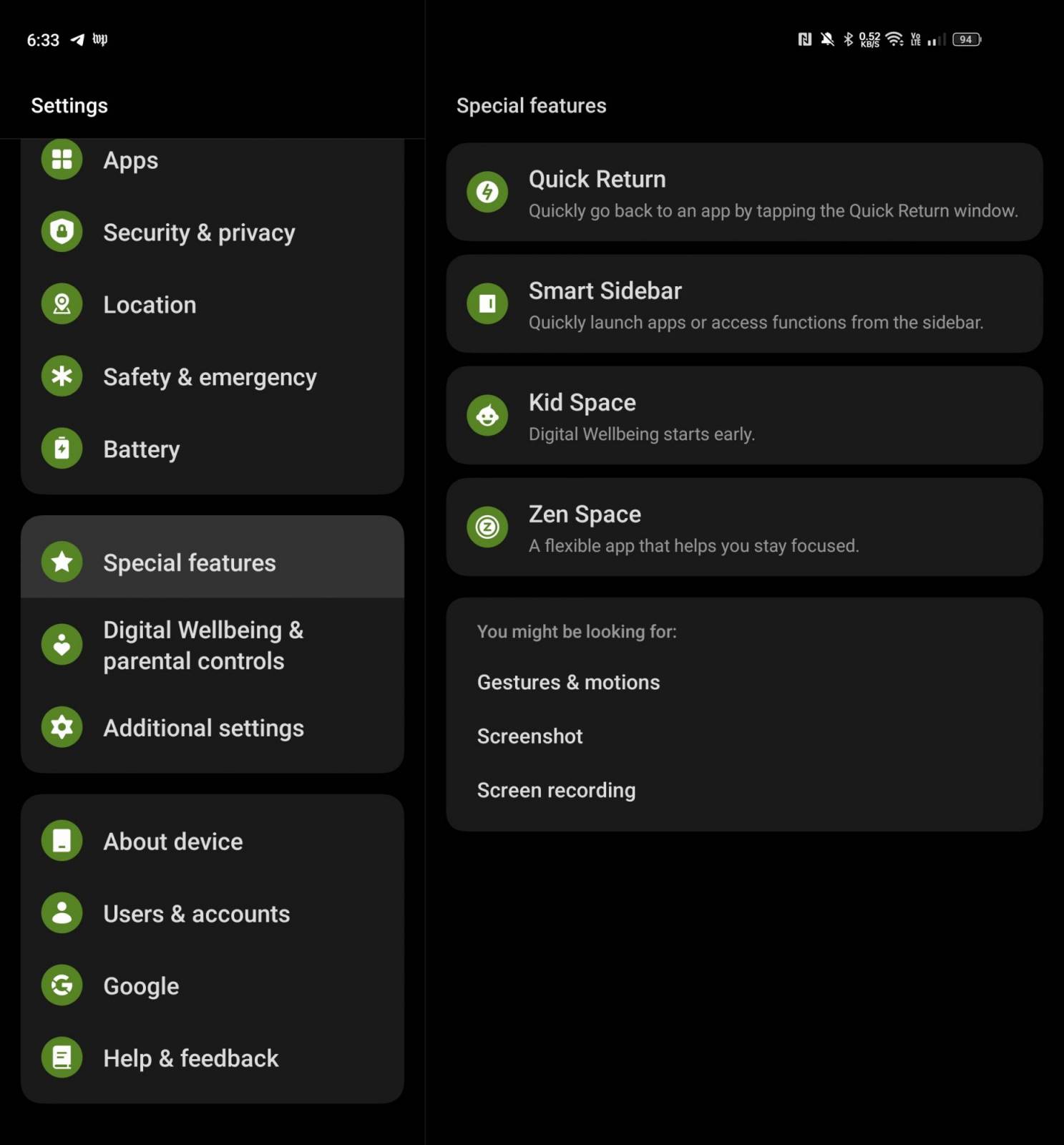 OnePlus Open Smart Sidebar