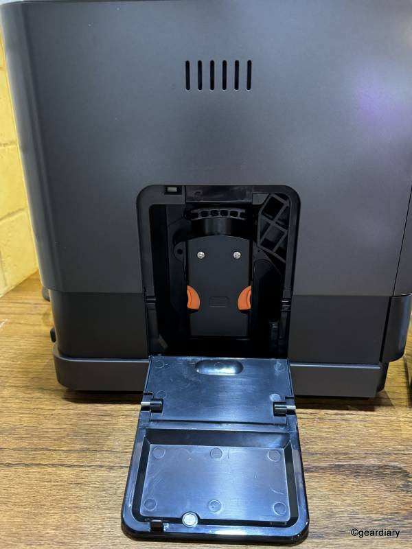 Tchibo Bean-to-Brew Coffee Machine Review: A Compact and Convenient All-in-One Espresso and Coffee Brewer 8 The Tchibo Bean-to-Brew Coffee Machine's brewing unit compartment