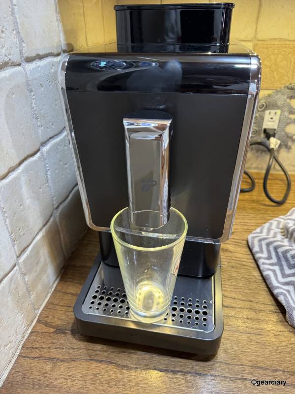The LED light on the Tchibo Bean-to-Brew Coffee Machine's dispenser