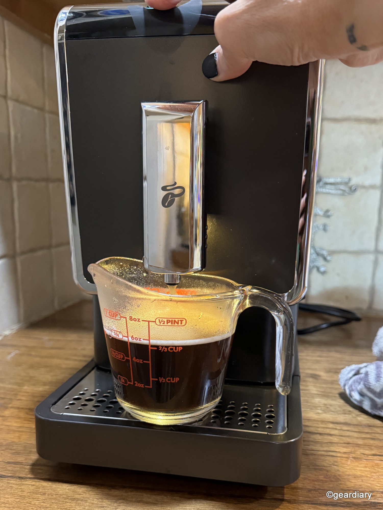 Adjusting the size of a regular coffee