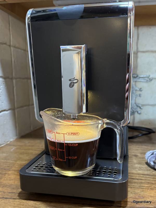 Tchibo Bean-to-Brew Coffee Machine Review: A Compact and Convenient All-in-One Espresso and Coffee Brewer 34 Regular size coffee is now correct