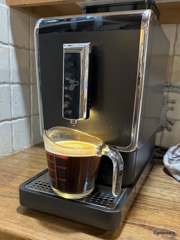 Tchibo Bean-to-Brew Coffee Machine Review: A Compact and Convenient All-in-One Espresso and Coffee Brewer 36 Large coffee size is now correct