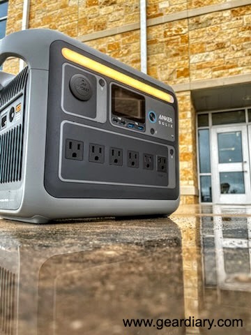 LED light on the front of the Anker SOLIX C1000 Portable Power Station