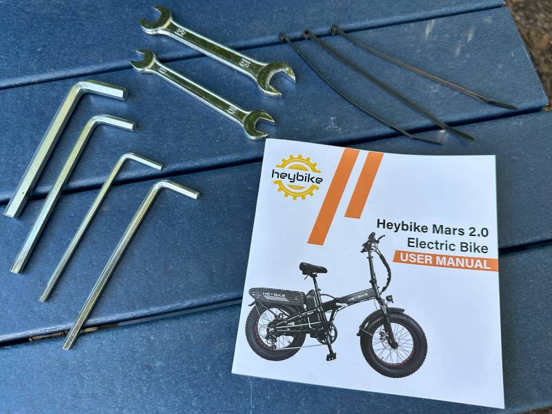 Toolkit included with the Heybike Mars 2.0