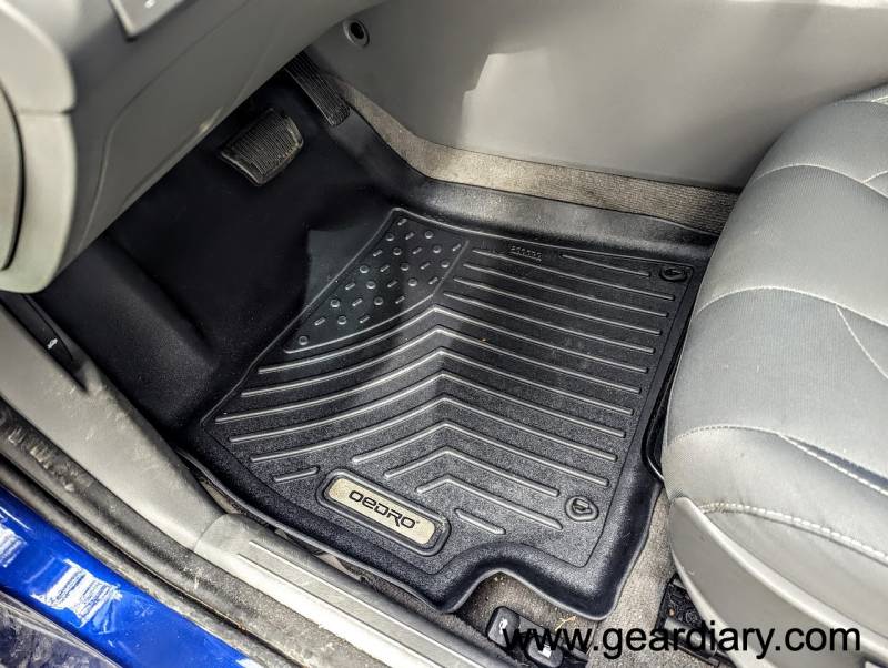 Oedro Floor Mats in the author's son's Hyundai Elantra - driver's side