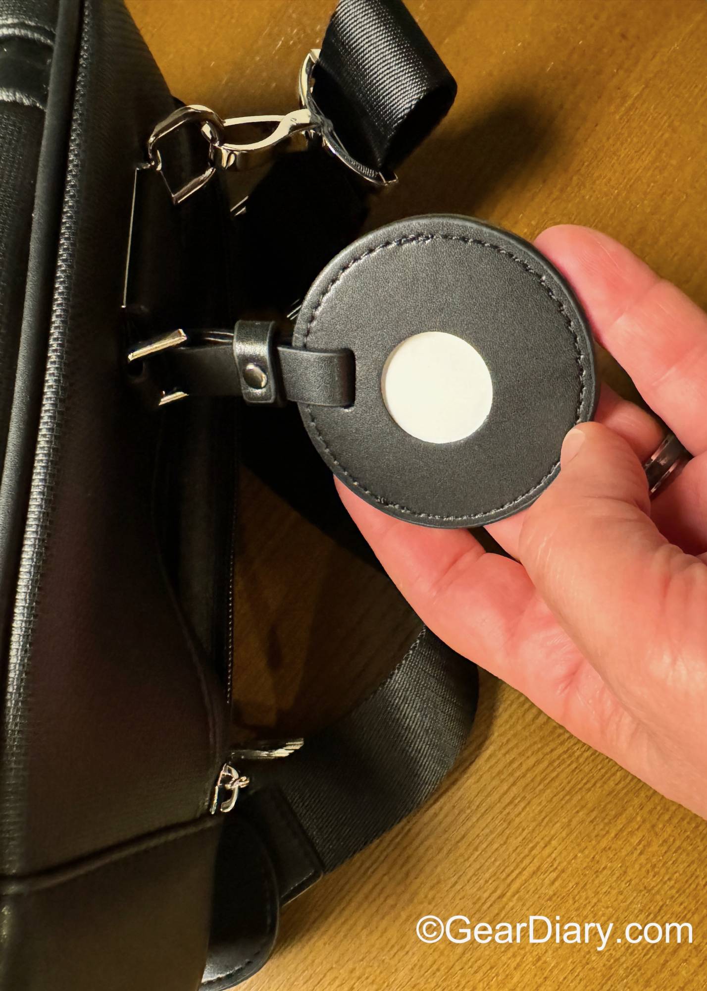AirTag in the attached holder on the xBriefcase