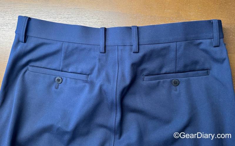 Rear buttoned pockets on the xSuit 4.0 pants