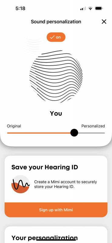 Hearing test in the Beyerdynamic app