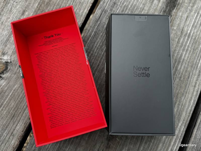 Message inside the OnePlus 12 box