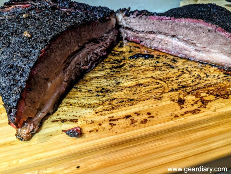 Brisket cooked on the Traeger Ironwood