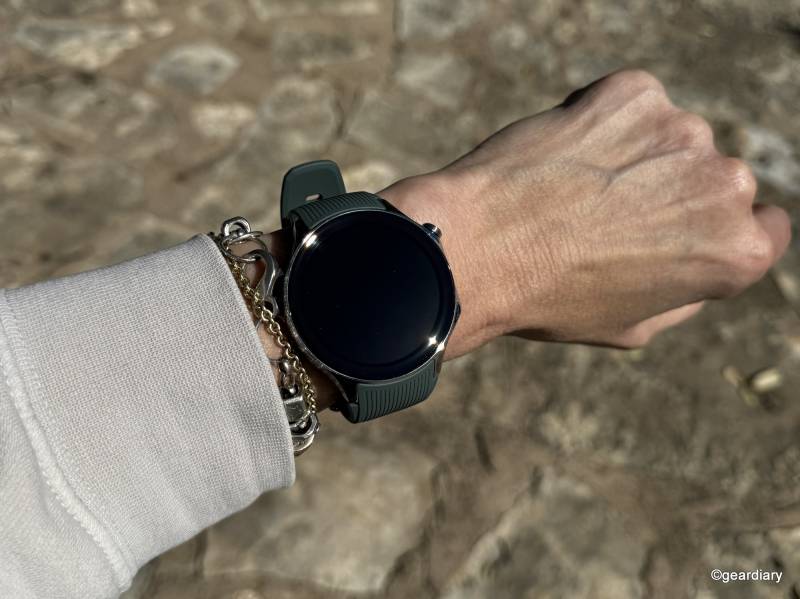 OnePlus Watch 2 on the author's arm