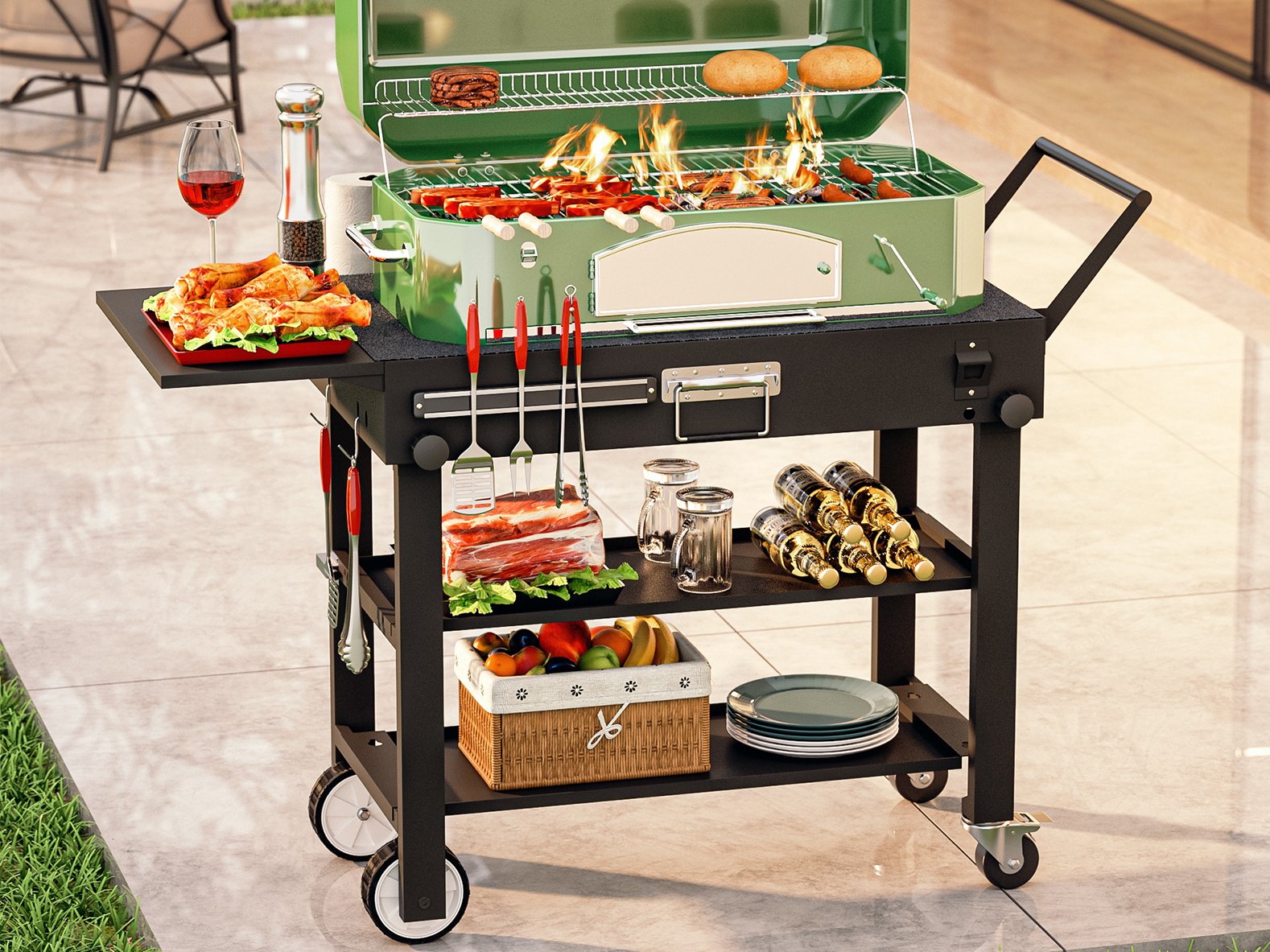 The WASAGUN Folding Portable Grill Table Is the Ultimate Outdoor BBQ Companion