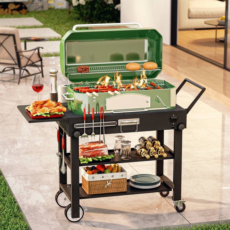Fully loaded WASAGUN Folding Portable Grill Table