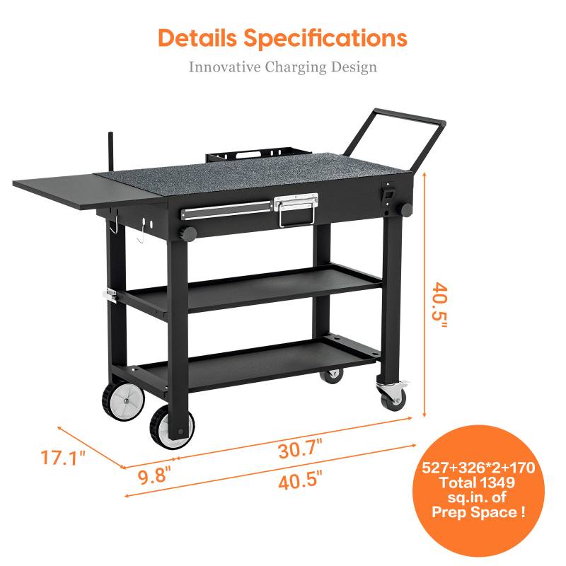 WASAGUN Folding Portable Grill Table