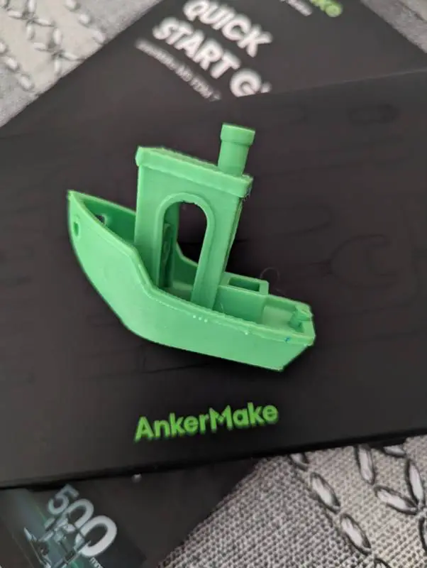 Benchy printed on the AnkerMake M5