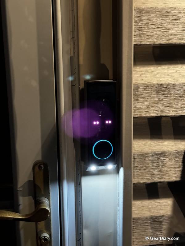 Eufy Video Doorbell E340 at night