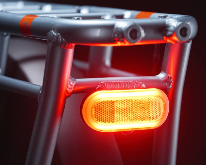 Tail light on the Rad Power Bike's RadWagon 5 Electric Cargo Bike.