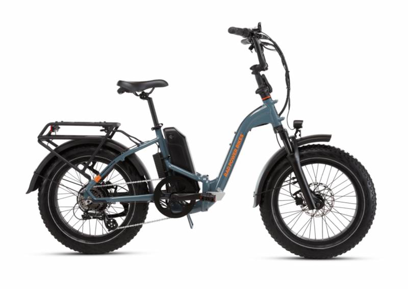 Rad Power Bikes' RadExpand 5 Plus Electric Folding Bike in slate blue.