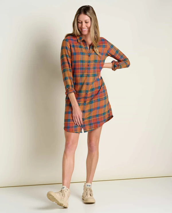 Toad&Co Dandelion Re-Form Flannel Shirtdress
