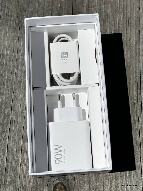 The Xiaomi 14 charger and cable.