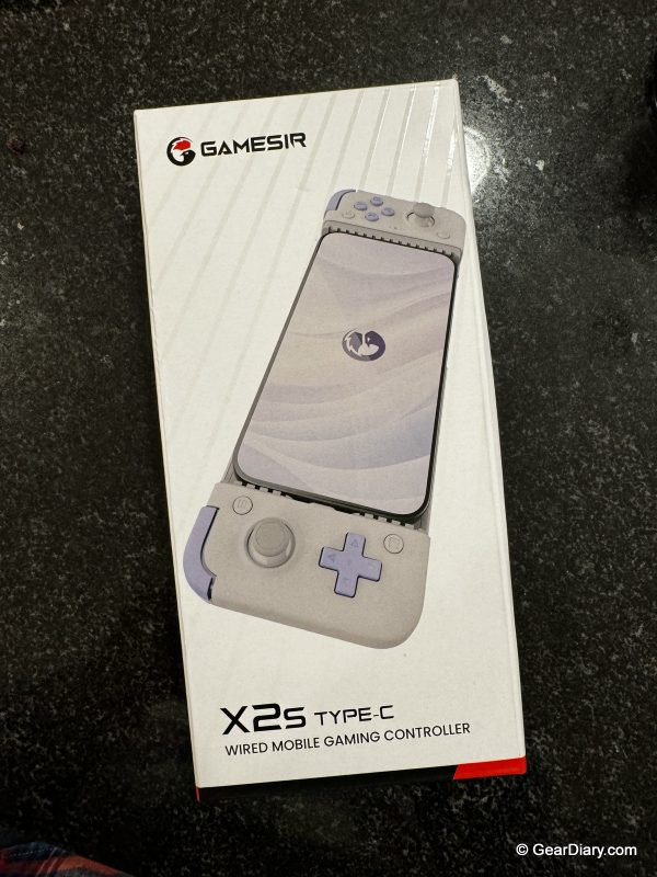 The GameSir X2s Mobile Gaming Controller in its retail box.