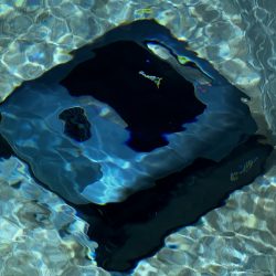 Beatbot Aquasense Pro sitting on the bottom of the pool; it will start moving soon