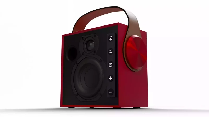 Morel Audio BIGGIE Wireless Portable Speaker in red