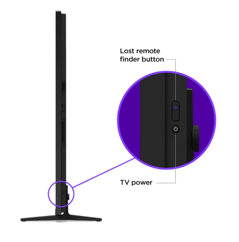 Lost remote button and power button on Roku Pro Series TVs