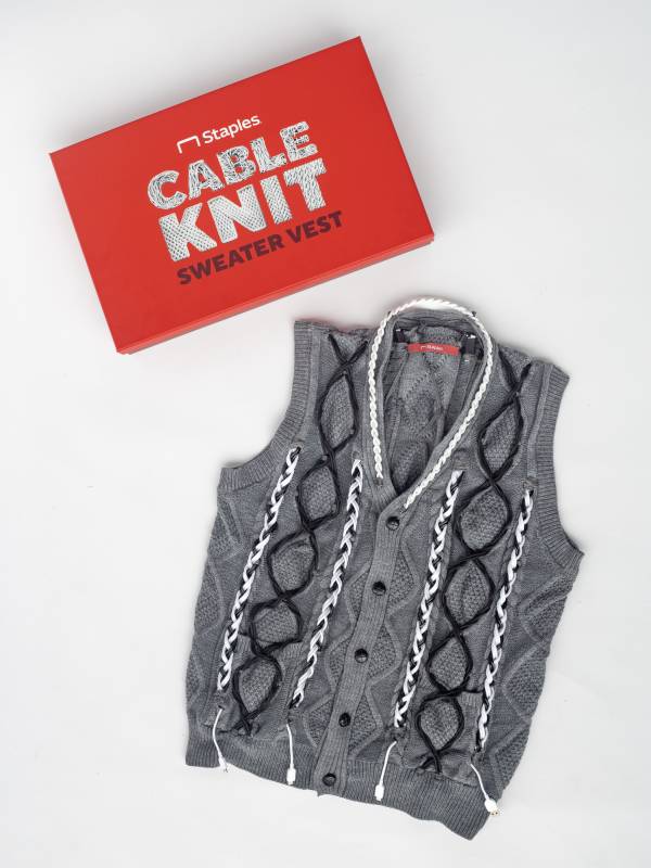 Staples giveaway - a "Cable" Knit Sweater Vest