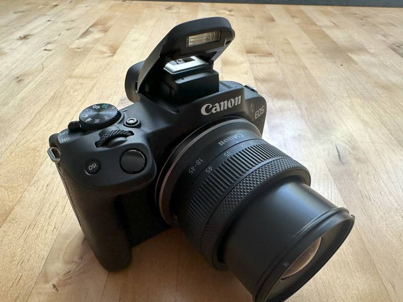 Side view of the Canon EOS R50