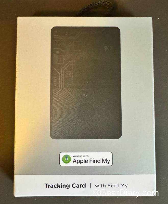 Nomad Tracking Card in the retail box.