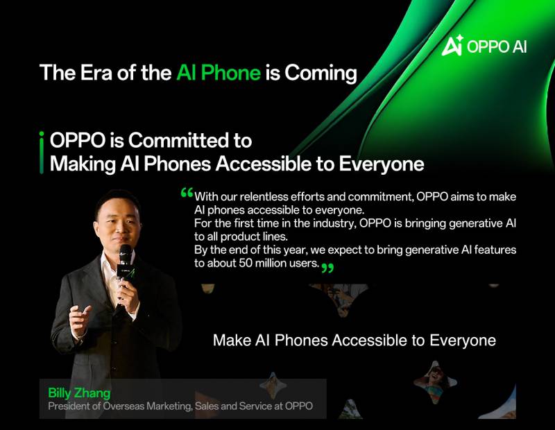 OPPO's Bold Plan: Making Generative AI-Powered Phones Accessible to 50 Million Users in 2024