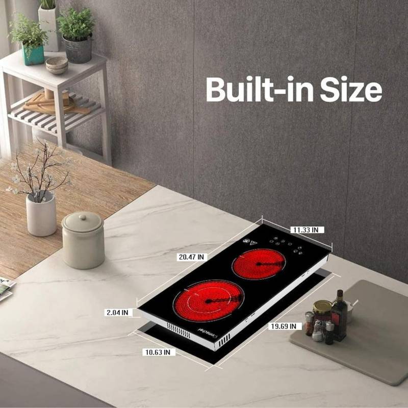 AMZCHEF 2 Burner Electric Cooktop