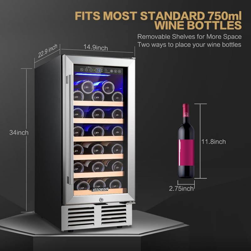 BODEGA 31-Bottle Wine Fridge Model JC-85A