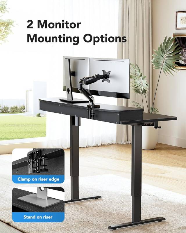 Huanuo 48" X 24" Electric Standing Desk with Two Drawers