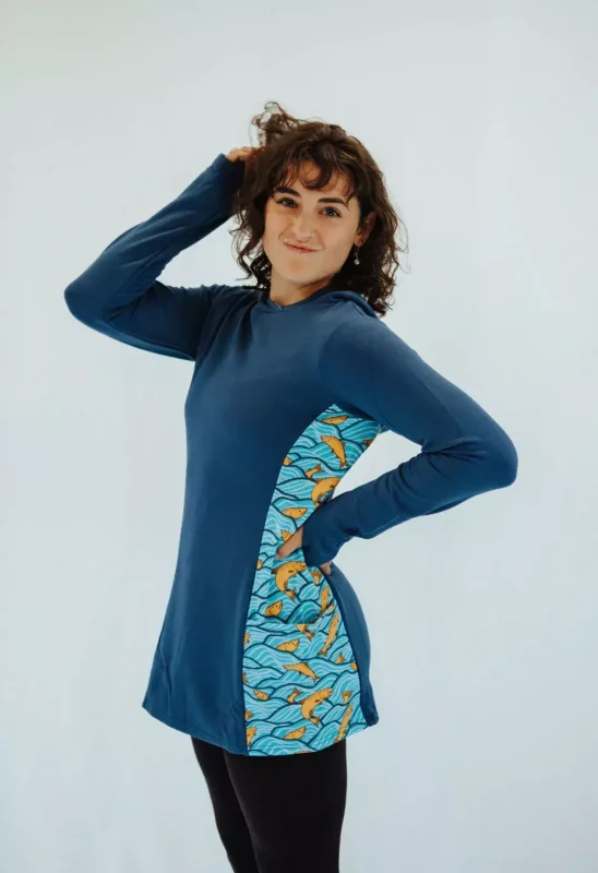SWOOP Tunic in Seaside Blue Fish