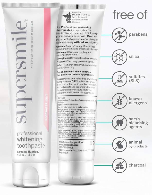 Supersmile Professional Whitening Toothpaste in Rosewater Mint