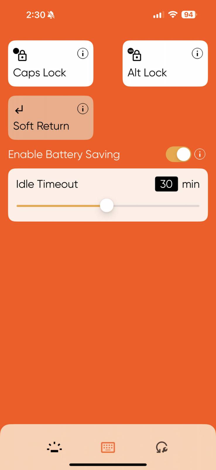 Clicks Keyboard Review: Delivers a Tactile Typing Experience, Extra Screen Real Estate, and Extra iPhone Functionality 29 Keyboard options in the Clicks App.