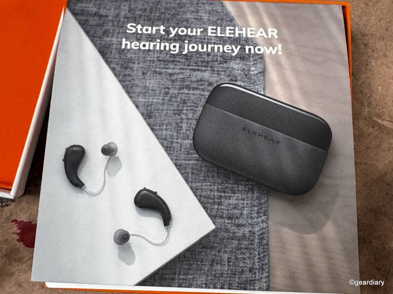 Insert inside the Elehear Alpha Pro OTC Hearing Aids retail box.