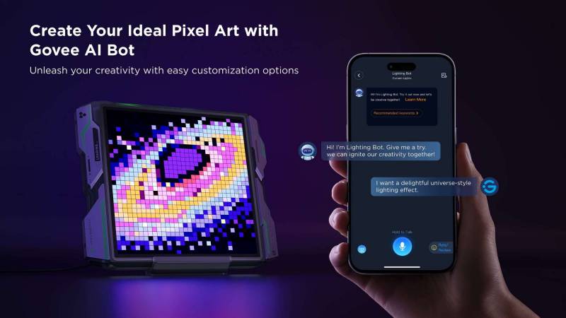 Personalize Your Space with the Govee Gaming Pixel Light, Mini Panel Lights, and Table Lamp 2 Pro x Sound by JBL 5 Govee Gaming Pixel Light