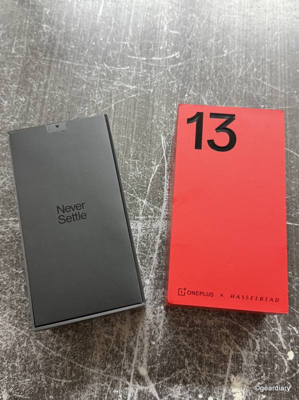 Opening the OnePlus 13 red retail box