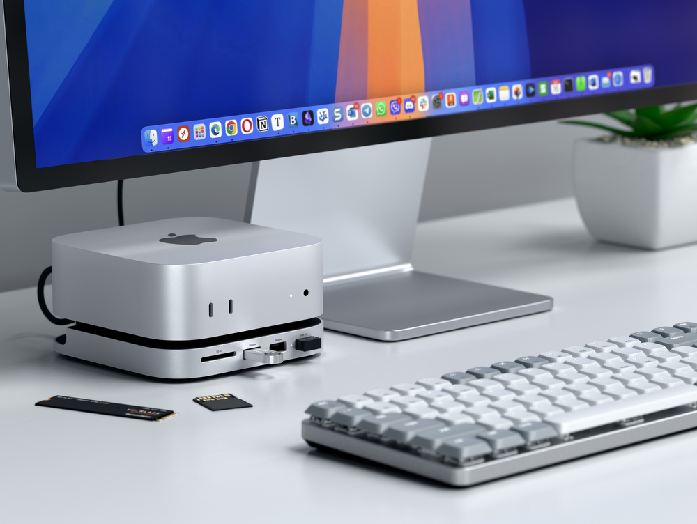 Boost Your Workspace with the Satechi Mac Mini M4 Stand & Hub with SSD ...