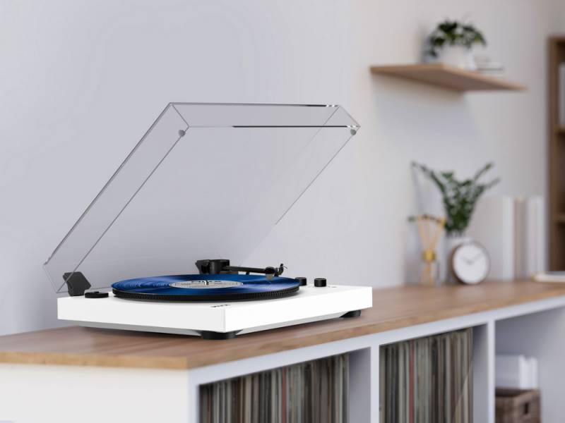 MIXX Analog System 5in white sitting on a shelf