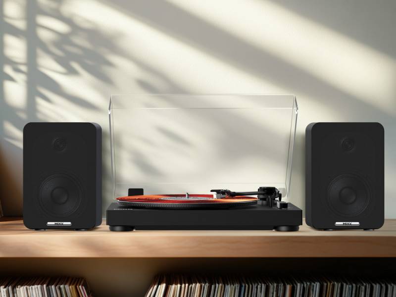 MIXX Analog System 5 in Black sits on a shelf