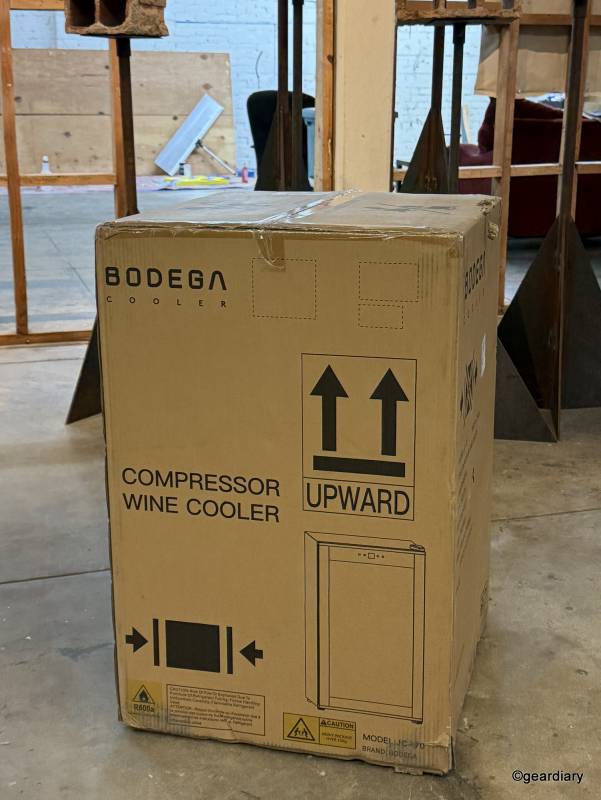 BODEGA JC-70 Wine Cooler cardboard shipping box
