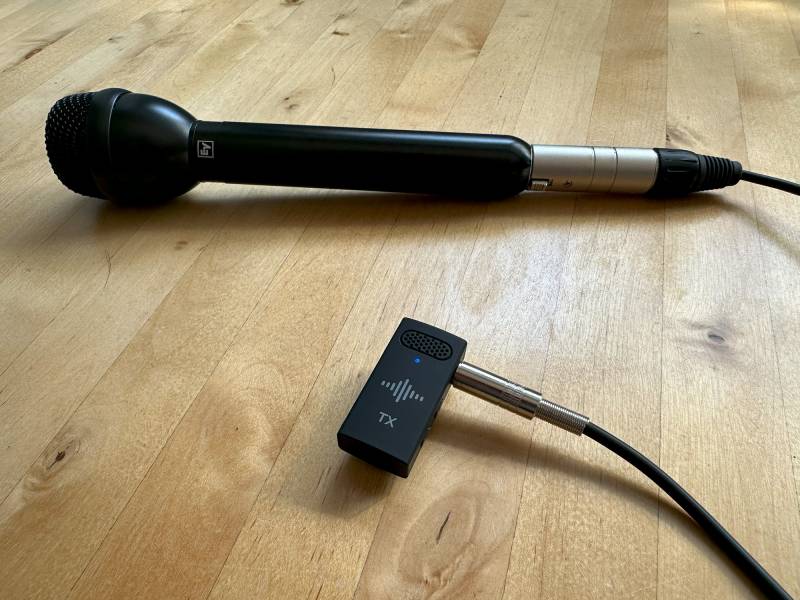 3 Legged Thing Str3amcase connected to a microphone