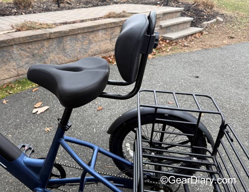 The seat on the Viribus SC5 Fat Tire Tricycle