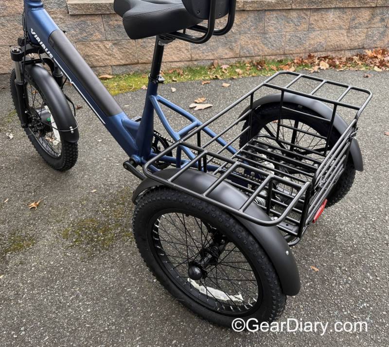 The rear basket on the Viribus SC5 Fat Tire Tricycle