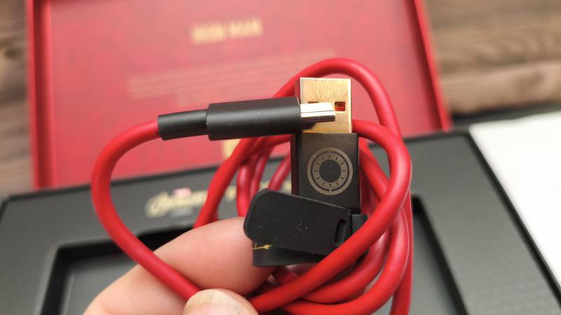 The included cable with the Poco X7 Pro Iron Man Edition