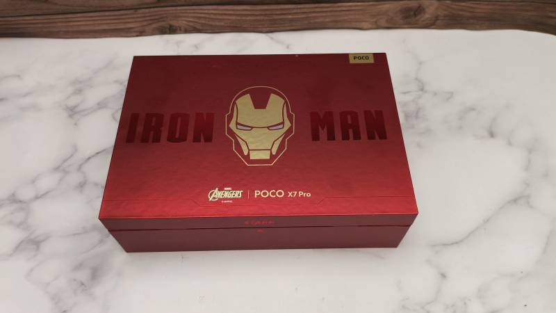 Poco X7 Pro Iron Man Edition box